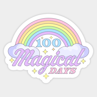 100 magical days of school Rainbow - 100 Days of School Sticker